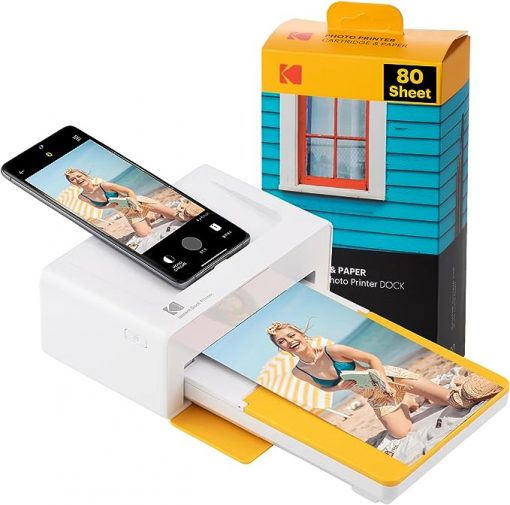 KODAK Impresora fotográfica instantánea Dock Plus 4PASS (4 x 6 pulgadas) + paquete de 90 hojas