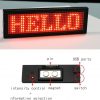 Insignia de nombre LED para negocios, programación USB, pantalla digital de 44 x 11 píxeles, utiliza pantalla LED recargable para bar, hotel, fiesta, supermercado, escuela y restaurante