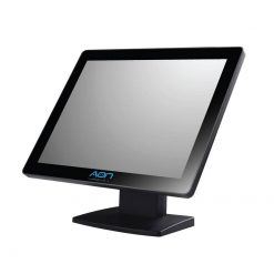 Monitor Post AON de 15" FHD Táctil, conexión USB, VGA y HDMI, color negro