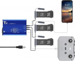 Hanatora Cargador de batería para DJI Mavic 3/Cine/Classic/Pro/Enterprise Drone, accesorios de concentrador de carga rápida multiparalelo rápido