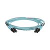 Jumper de Fibra Optica Multimodo 50/125 OM4, LC-LC Duplex, OFNR (Riser), Color Aqua, 2 Metros