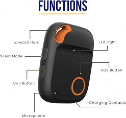 SecuLife Rastreador GPS para niños, seguimiento en tiempo real para niños a partir de 6 años, botón SOS, dispositivo de seguridad con altavoz de 2 vías para niños, necesidades especiales, autismo, síndrome de Down