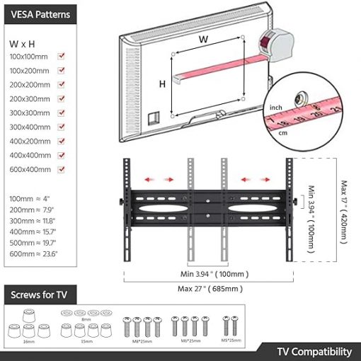 Yaheetech Soporte de TV móvil con ruedas, carrito de TV ajustable con ruedas para TV LCD LED de 32 a 75 pulgadas con estantes de almacenamiento y base resistente, VESA máximo - Imagen 4