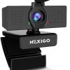 NexiGo Cámara web N60 1080P, cámara web HD con micrófono y cubierta de privacidad, cámara de computadora USB, gran angular de 110 grados, Plug and Play, para zoom/Skype/Equipos/OBS, conferencias