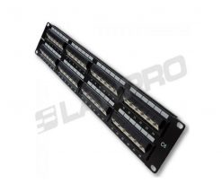 PATCH PANEL CAT6 LANPRO, 16 PUERTOS, SERIE 8000, 90/180 GRADOS, IDC DE USO DUAL