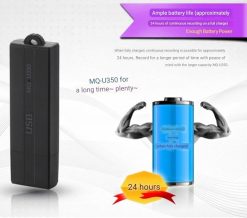 Mini grabadora de audio activada por voz súper larga con capacidad de almacenamiento de 288 horas (8 GB) | Batería de espera de 25 días y hasta 28 horas de contacto. | Sello de fecha y hora | Fácil de usar | Grabación digital transparente