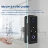 Cerradura inteligente, huella dactilar, WiFi sin llave, cerradura de puerta de entrada con teclado de pantalla táctil, IP65 resistente a la intemperie, control remoto por aplicación