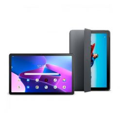 Tablet Lenovo M10 Plus 3 Gen, de 10.6" 2K IPS, 4GB Ram, 128GB Rom, Cámara 8MP, QS SDM680, LTE 4G, Bluetooth, Android 12, case tipo folio y lápiz digital incluidos, Gris oscuro