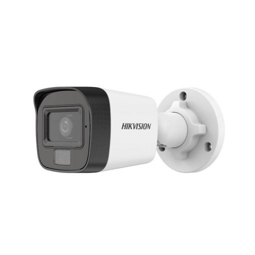 Camara Bullet Hikvision TVI, AHD, CVI, CVBS, 2.8mm, 5MP 3K Dual Light, IR 30m, Micrófono, Outdoor/Indoor, IP67, Metal
