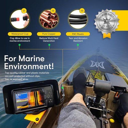Cable  010-12199-04 compatible con Garmin EchoMAP y Striker Series Fishfinder, cable de alimentación de 6 pies con entradas/salidas NMEA 0183, 4 pines 4Xdv/ - Imagen 3