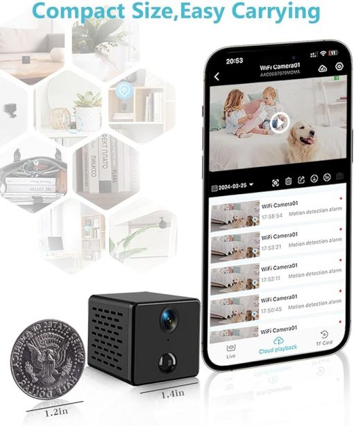 Mini cámara WiFi inalámbrica de vigilancia con detección
