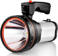 Linterna led de mano recargable de alta potencia, súper brillante, 9000 MA 6000 lúmenes, CREE Tactical