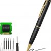 Cámara oculta 64G, mini bolígrafo de cámara, cámara FHD de 1080P, cámara de niñera con batería de 300 minutos, bolígrafo de cámara recargable.