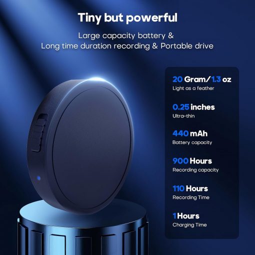 Grabadora magnética activada por voz de 128 G (1600 horas) - Imagen 3