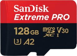 SanDisk Extreme Pro MicroSDXC 128GB + Adaptador SD | 200MB/s Lectura, 90MB/s Escritura | A2 C10 V30 UHS-I