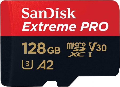 SanDisk Extreme Pro MicroSDXC 128GB + Adaptador SD | 200MB/s Lectura, 90MB/s Escritura | A2 C10 V30 UHS-I