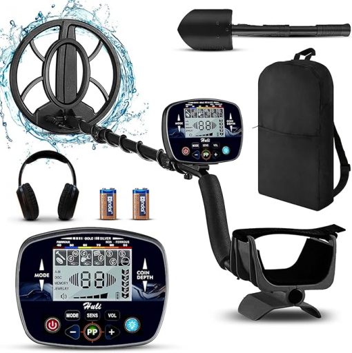 Detector de metales para adultos y niños, detectores de metales profesionales de mayor precisión con pantalla LCD, detector de oro ajustable subterráneo, 5 modos, bobina impermeable IP68 de 10