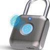 Candado inteligente de huellas dactilares, cerradura de metal biométrico sin llave, impermeable, recargable por USB, para casillero de gimnasio, casillero escolar, equipaje, mochila, maleta