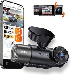 Vantrue N2X 2.7K Uber Dash Cam: Cámara Dual WiFi 5G para Auto con Visión Nocturna HDR, GPS y Modo Estacionamiento 24/7"