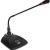 Sistema de micrófono con cable de cuello de cisne de escritorio XLR a 1/4 de pulgada
