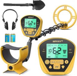 Detector de Metales Profesional para Adultos – Patente Alemana 2024, Alta Precisión, Pantalla LCD, Impermeable, Puntero Pinpoint, 5 Modos, Bobina de 10